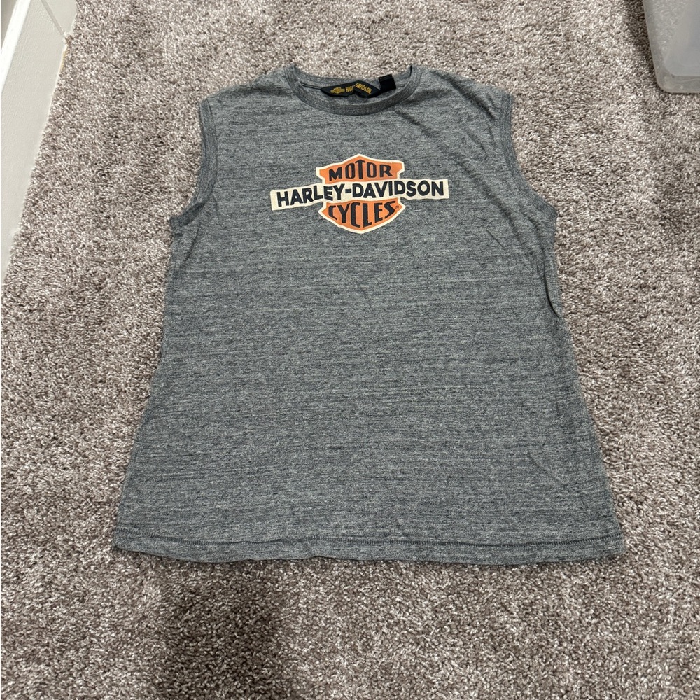 Harley-Davidson Gray Sleeveless Top